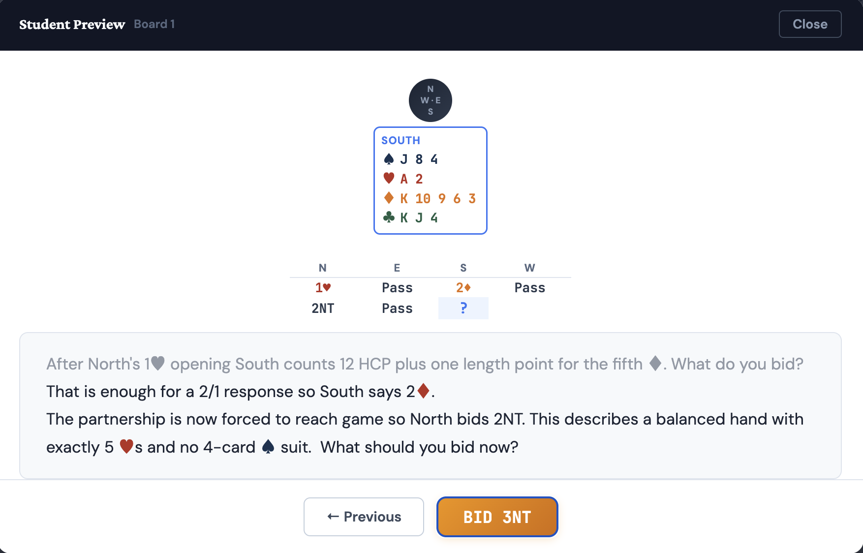 Curator student preview